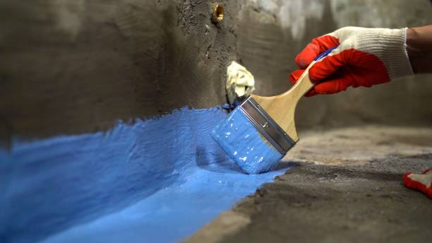 Commercial Exterior Waterproofing project at a Lucerne, IN business property by SJ Waterproofing Pros